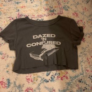 JOHN GALT grey cropped short sleeve (small)